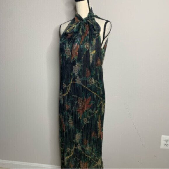 NWT Johnny Was Evelina Metallic Floral-Print Maxi Dress - Picture 13 of 15